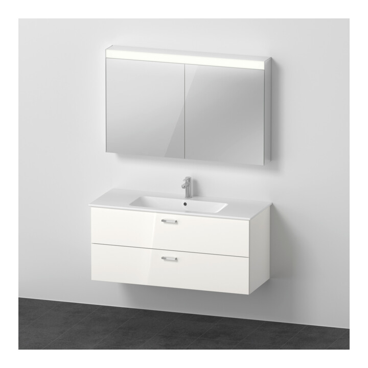 Duravit Möbel-Set XBase 123cm, Nussbaum dunkel