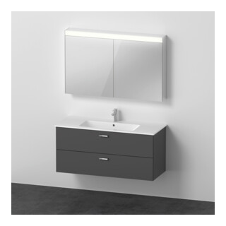 Duravit Möbel-Set XBase 123x49cm, WT, WTU 2 SBK, Spanplattenschraube, graph ma