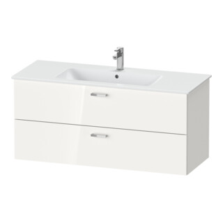 Duravit Möbel-Set XBase 123x49cm, WT, WTU 2 SchKa., Spanplattenschraube, we. gl