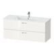 Duravit Möbel-Set XBase 123x49cm, WT, WTU 2 SchKa., Spanplattenschraube, we. gl-1