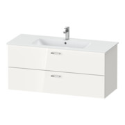Duravit Möbel-Set XBase 123x49cm, WT, WTU 2 SchKa., Spanplattenschraube, we. gl