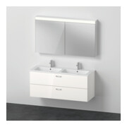 Duravit Möbel-Set XBase 130x49cm, WT 2HL, WTU 2 SBK, Spanplattenschraube, we. gl