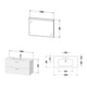 Duravit Möbel-Set XBase 2 Schubkästen, 103cm, Eiche natur-3