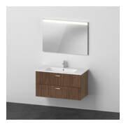 Duravit Möbel-Set XBase 2 Schubkästen, 103cm, Nussbaum dunkel