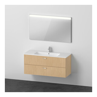 Duravit Möbel-Set XBase 2 Schubkästen, 123cm, Eiche natur