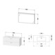 Duravit Möbel-Set XBase 2 Schubkästen, 123cm, Eiche natur-3