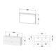 Duravit Möbel-Set XBase 2 Schubkästen, 130cm, Eiche natur-3