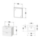 Duravit Möbel-Set XBase 2 Schubkästen, 63cm, Eiche natur-3