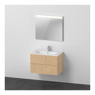 Duravit Möbel-Set XBase 2 Schubkästen, 83cm, Eiche natur