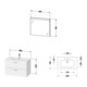 Duravit Möbel-Set XBase 2 Schubkästen, 83cm, Eiche natur-3