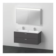 Duravit Möbel-Set XBase 40x28,8cm, WT 2HL, WTU 2 SBK, Spanplattenschraube, gra m-1