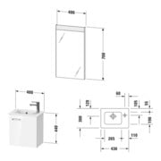 Duravit Möbel-Set XBase 40x28,8cm,WT,WTU m An, Sp., An L, N dkl.-3