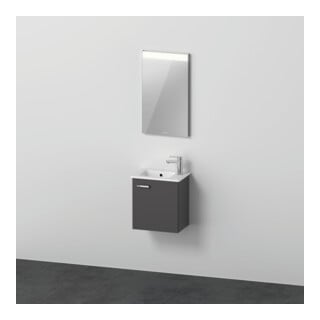 Duravit Möbel-Set XBase 43cm, 1 Tür, Anschl rechts, graphit matt