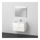 Duravit Möbel-Set XBase 83x49cm, WT, WTU 2 SchKa., Sp., we. gl-1