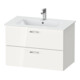 Duravit Möbel-Set XBase 83x49cm, WT, WTU 2 SchKa., Spanplattenschraube, we. gl-1