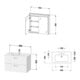 Duravit Möbel-Set XBase 83x49cm, WT, WTU 2 SchKa., Spanplattenschraube, we. gl-3