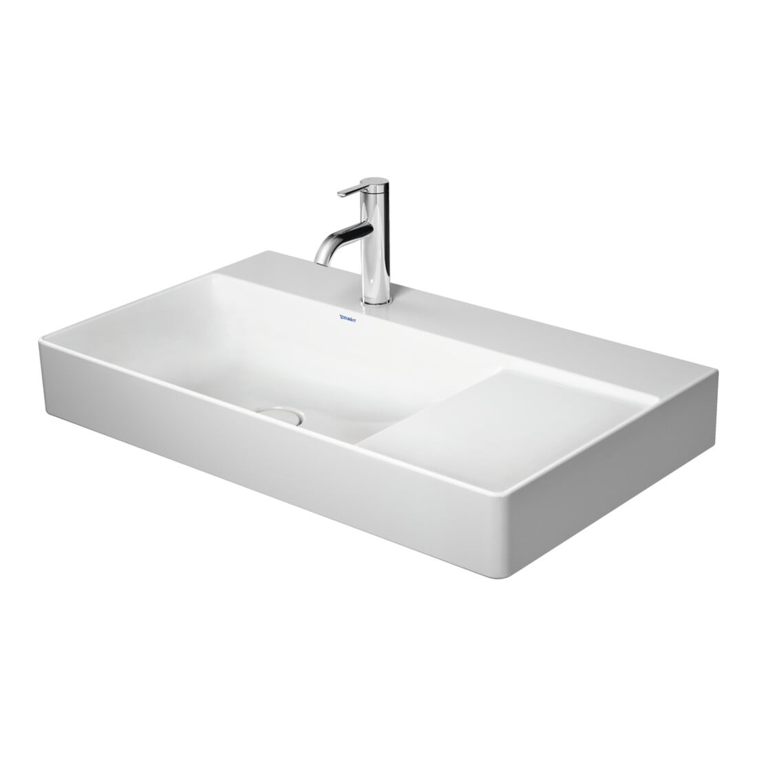 Duravit Möbelwaschtisch asy geschli. DuraSquare 80x47cm, o Ü, m HLB, Beck. li, o. HL, we