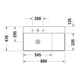 Duravit Möbelwaschtisch asy geschli. DuraSquare 80x47cm, o Ü, m HLB, Beck. li, o. HL, we-5
