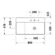 Duravit Möbelwaschtisch asy geschli. DuraSquare 80x47cm, o Ü, m HLB, Beck. re, o. HL, we