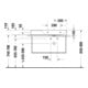 Duravit Möbelwaschtisch asymmetrisch DuraSquare 80x47cm, o Ü, m HLB, Beck. re, o. HL, we
