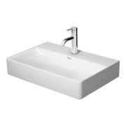Duravit Möbelwaschtisch Com, DuraSquare geschli. 60x40cm, o. ÜL, m HLB, o. Hahnloch, weiß