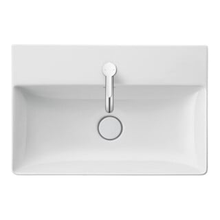 Duravit Möbelwaschtisch Compact DuraSquare 60x40cm, o. ÜL, m HLB, 1 Hahnloch, weiß