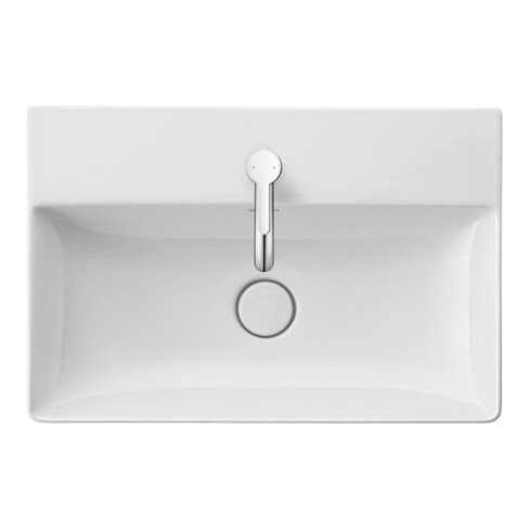 Duravit Möbelwaschtisch Compact DuraSquare 60x40cm, o. ÜL, m HLB, 1 HL, we WG