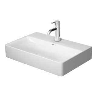 Duravit Möbelwaschtisch Compact DuraSquare 60x40cm, o. ÜL, m HLB, o. Hahnloch, weiß