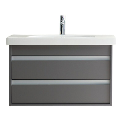Duravit Möbelwaschtisch D-CODE mit Überlauf, Hahnlochbank, 850 x 480 mm weiß 1 Hahnloch