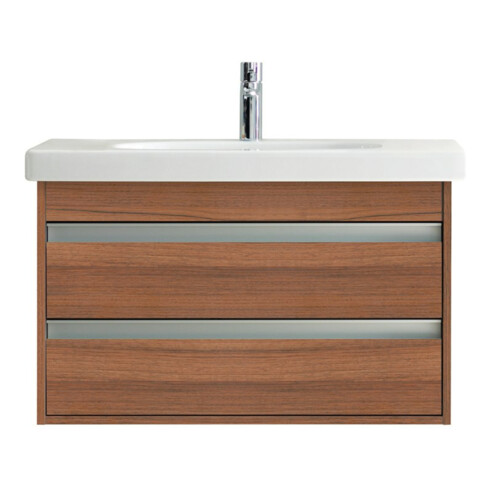 Duravit Möbelwaschtisch D-CODE mit Überlauf, Hahnlochbank, 850 x 480 mm weiß 1 Hahnloch