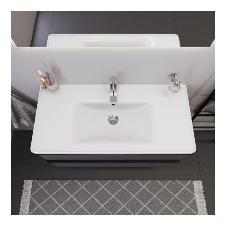 Duravit Möbelwaschtisch D-Neo 100,5x48cm, m HL, we., m ÜL, Hahnloch