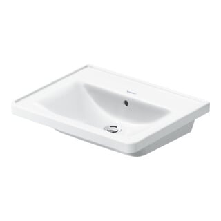 Duravit Möbelwaschtisch D-Neo 60x48cm, o. Hahnl., we., m ÜL, Hahnloch