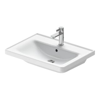 Duravit Möbelwaschtisch D-Neo 65x48cm, m Hahnl., we., m ÜL, Hahnloch