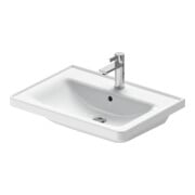 Duravit Möbelwaschtisch D-Neo 65x48cm, m Hahnl., we., m ÜL, Hahnloch