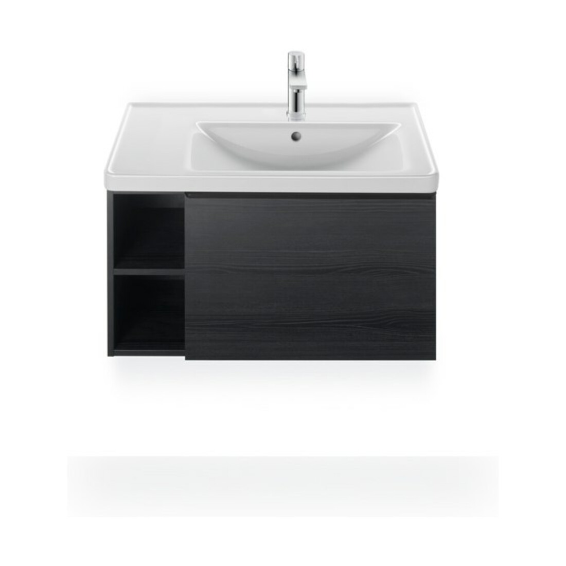 Duravit Möbelwaschtisch D-Neo 80x48cm, m HL, w, asy, B re, m ÜL, HLB