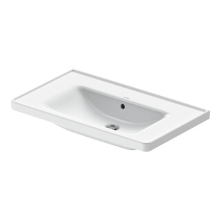 Duravit Möbelwaschtisch D-Neo 80x48cm, o. Hahnl., we., m ÜL, Hahnloch