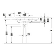 Duravit Möbelwaschtisch D-Neo 80x48cm, o HL, w, asy, B li, m ÜL, HLB-4