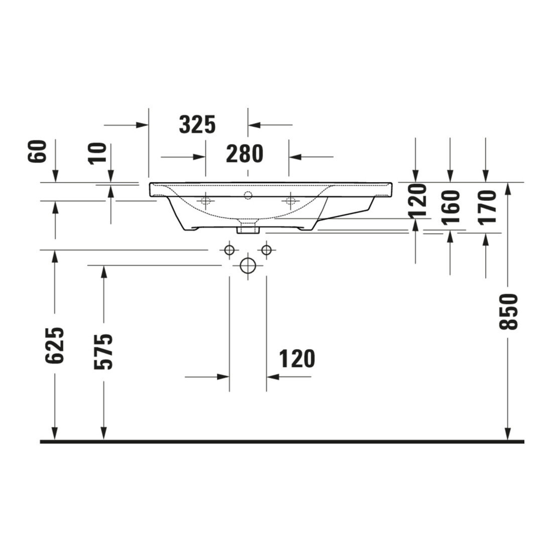 Duravit Möbelwaschtisch D-Neo 80x48cm, o HL, w, asy, B li, m ÜL, HLB
