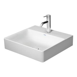 Duravit Möbelwaschtisch DuraSquare 50x47cm, o. ÜL, m HLB, o. Hahnloch, weiß