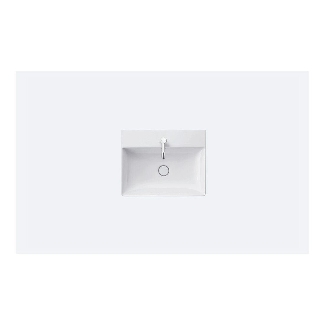 Duravit Möbelwaschtisch DuraSquare 60x47cm, o. ÜL, m HLB, 1 Hahnloch, weiß