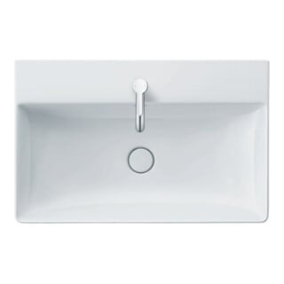 Duravit Möbelwaschtisch DuraSquare 80x47cm, o. ÜL, m HLB, 1 Hahnloch, weiß
