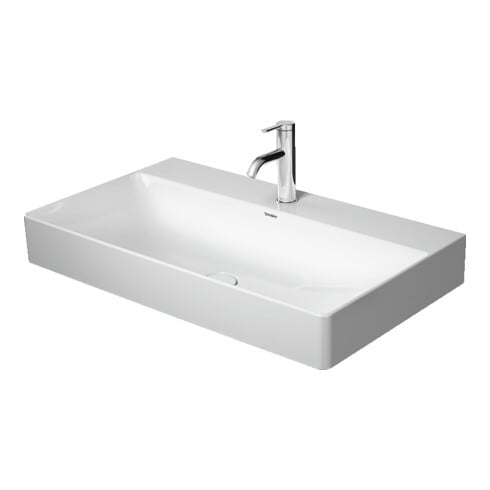 Duravit Möbelwaschtisch DuraSquare 80x47cm, o. ÜL, m HLB, o. Hahnloch, weiß