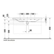 Duravit Möbelwaschtisch DuraStyle 120x48cm, we, m HL, ÜL, Hahnlochbank-4