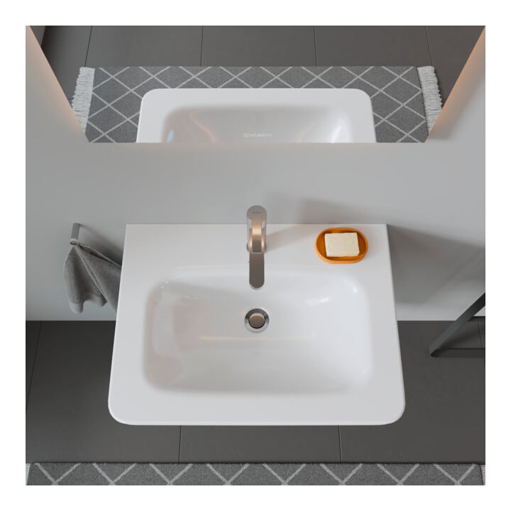 Duravit Möbelwaschtisch DuraStyle 65x48cm, we, m HL, ÜL, Hahnlochbank