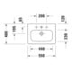 Duravit Möbelwaschtisch DuraStyle Compact 55x40cm, we, m HL, ÜL, Hahnlochbank