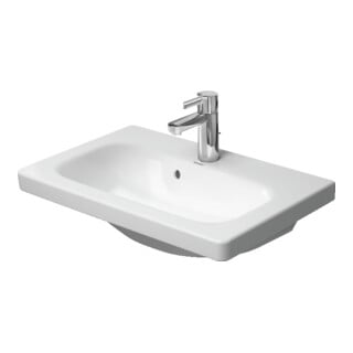 Duravit Möbelwaschtisch DuraStyle Compact 63,5x40cm, we, m HL, ÜL, Hahnlochbank
