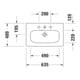 Duravit Möbelwaschtisch DuraStyle Compact 63,5x40cm, we, m HL, ÜL, Hahnlochbank