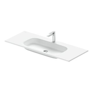 Duravit Möbelwaschtisch DuroCast Plus Sivida 122x48,5cm, m Hahnloch, Weiß Seidenmatt