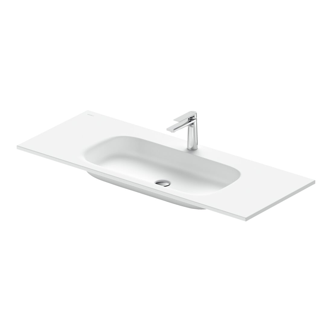 Duravit Möbelwaschtisch DuroCast Plus Sivida 122x48,5cm, m Hahnloch, Weiß Seidenmatt