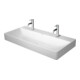 Duravit Möbelwaschtisch geschliffen DuraSquare 100x47cm, o. ÜL, m HLB, 1 Hahnloch, weiß